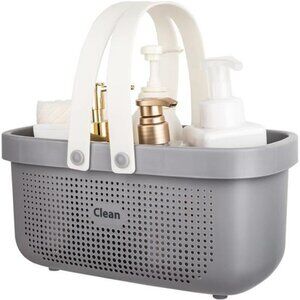 Plastic Shower Caddy Tote Storage Basket with Handle for Bathroom Dorm Room